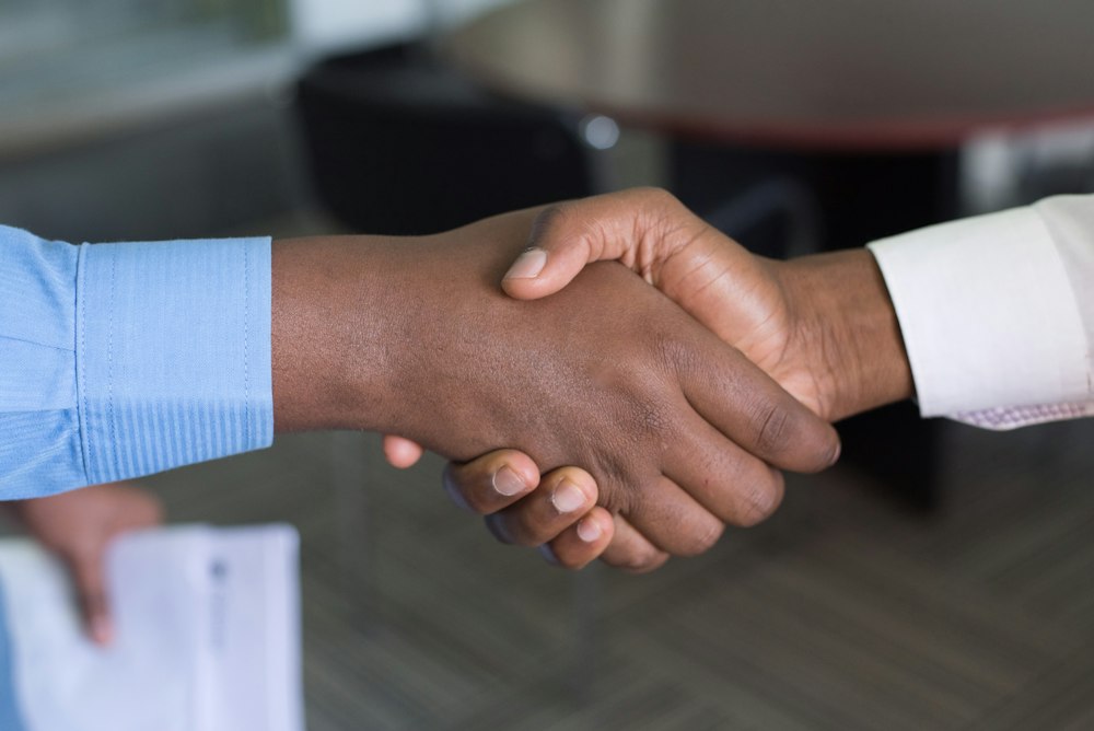 Candidate answering questions in a mock interview